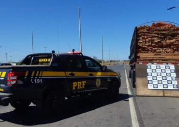 Agentes da PRF apreendem carga de madeira serrada avaliada em R$ 26 mil no Piauí